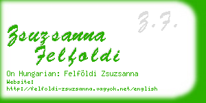 zsuzsanna felfoldi business card