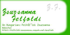 zsuzsanna felfoldi business card